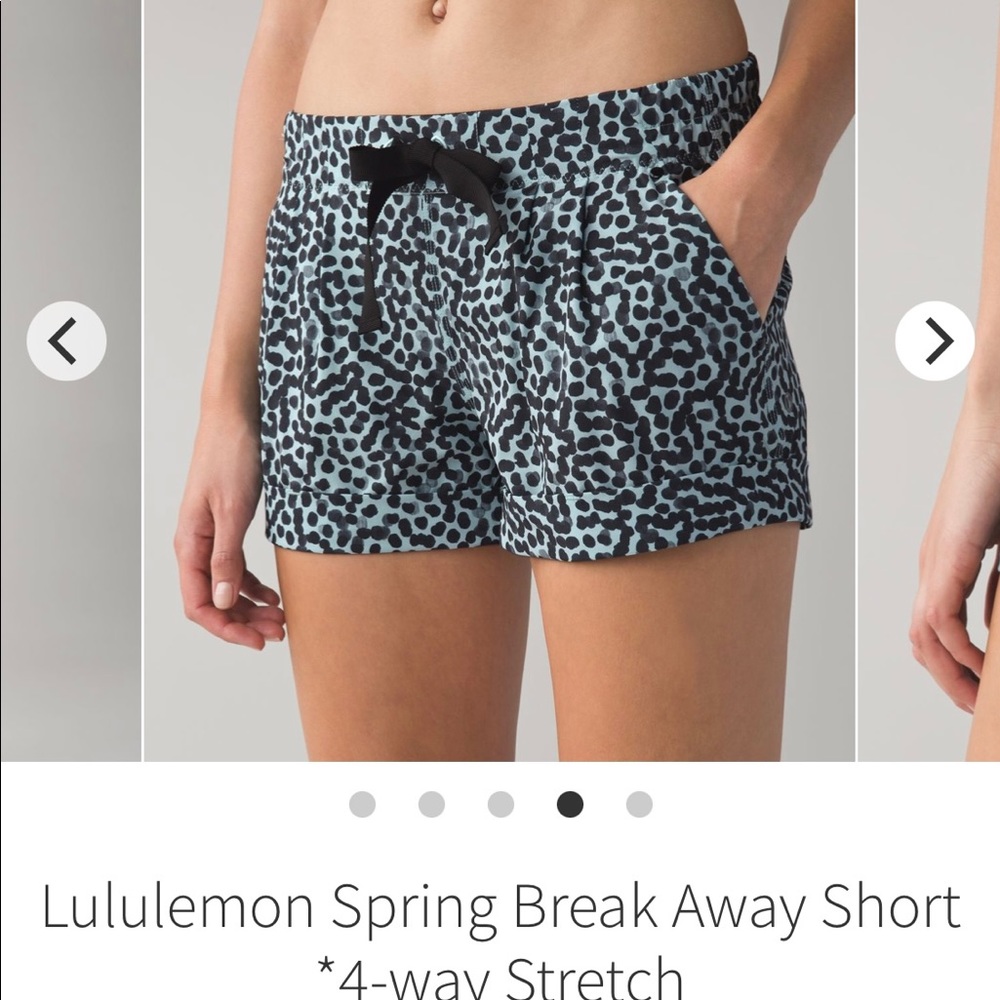 Lululemon spring breakaway short size 4